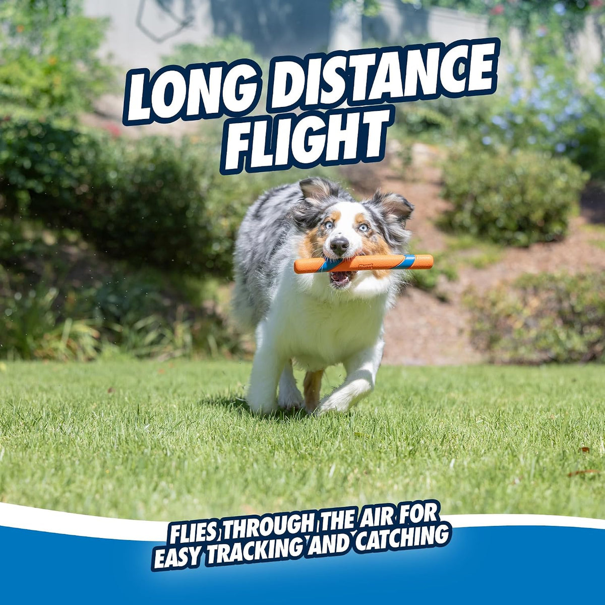 Chuckit Ultra Fetch Stick close up texture and durable rubber material