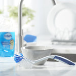 Dawn kitchen brush raised scrubber bristles for baked-on food messes