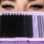 Volume Lash Clusters with Bottom Lashes Wispy Fluffy Eyelash Clusters Manga Lashes Clusters with Spikes 14-24mm Long 260D Thick Cluster Eyelash Extensions D Curl 236pcs Individual Lashes by Yawamica - Image 6