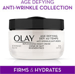 Olay Age Defying Anti-Wrinkle Replenishing Night Cream back label details