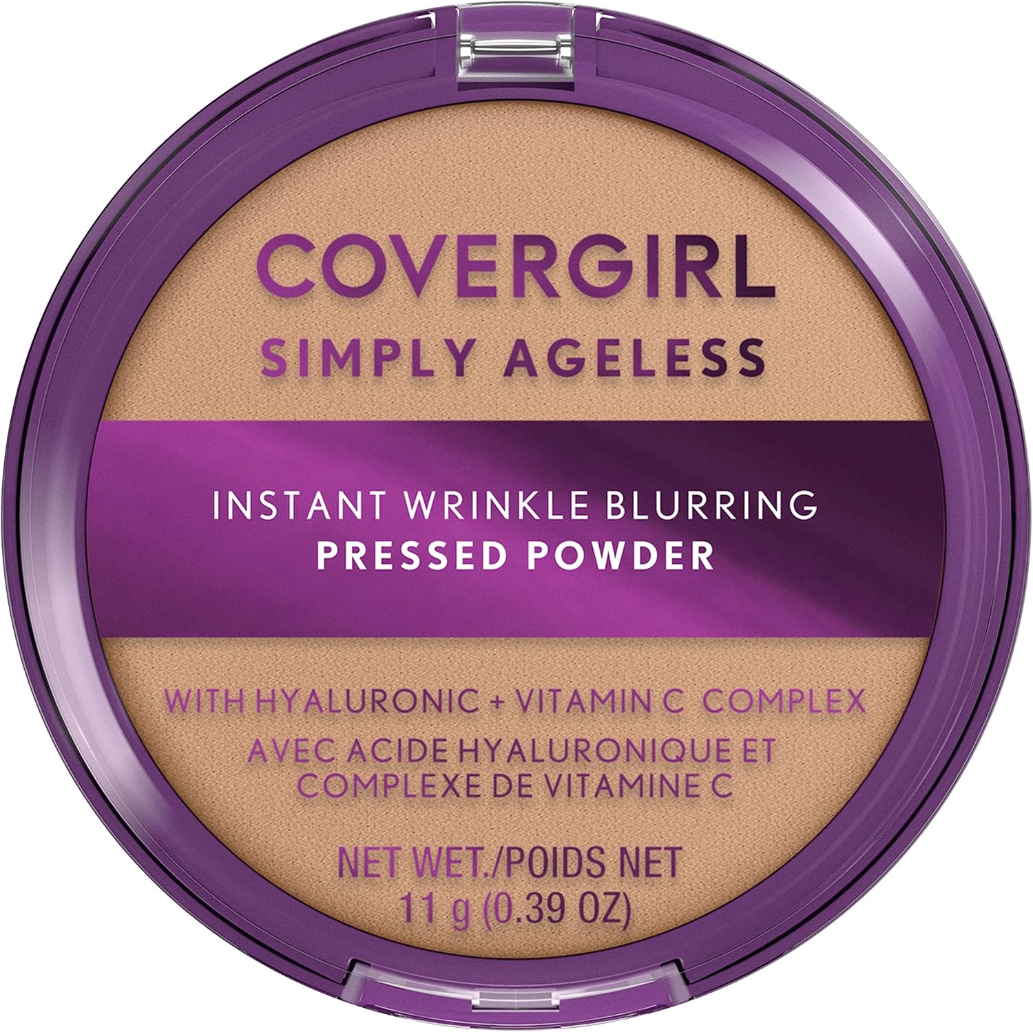 Covergirl Simply Ageless Instant Wrinkle Blurring Pressed Powder in Buff Beige front view