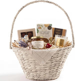 Best Choice Products Handwoven Large Gift Basket, Woven Storage Basket for Birthday's, Holiday's & Celebrations, Wicker Basket w/Collapsible Handle, Tapered Shape, Hyacinth, 20 Inch Basket - White - Image 12