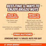 Raw Brazil nuts displayed for healthy snacking