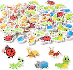 Close-up of assorted miniature dog eraser breeds with double-sided printing