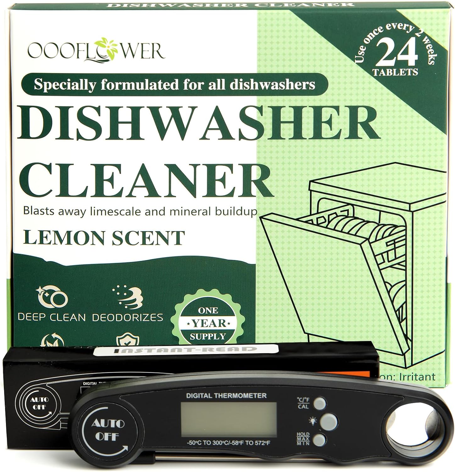 Cleanan dishwasher cleaner and deodorizer tablets front view