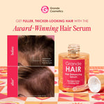 Grande Cosmetics hair serum dropper applicator and cap detail