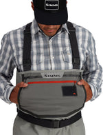 Simms stockingfoot waders adjustable elastic suspenders and buckles