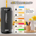 AFMAT electric pencil sharpener 5 sharpness settings adjustment gear