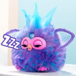 Furby purple plush toy with peekaboo ears open