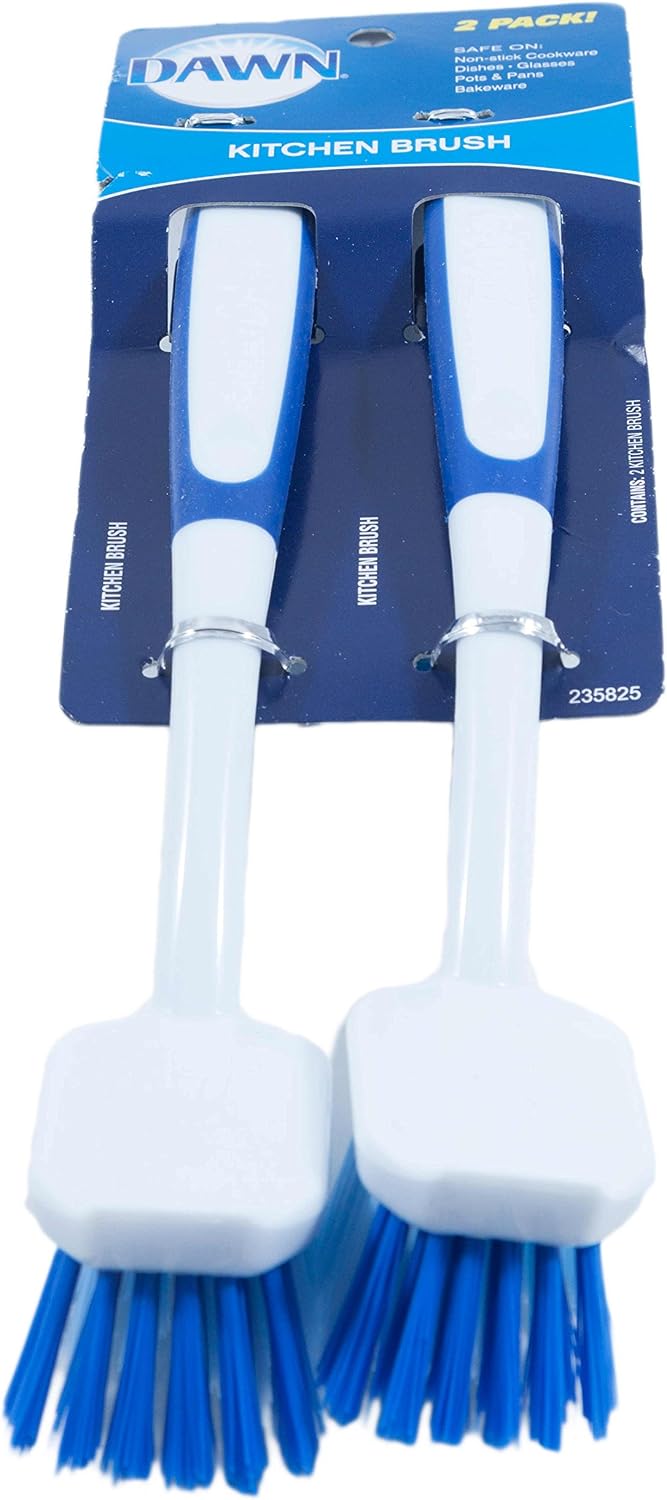 Dawn Kitchen Dish Brush rubberized non slip grip handle close up