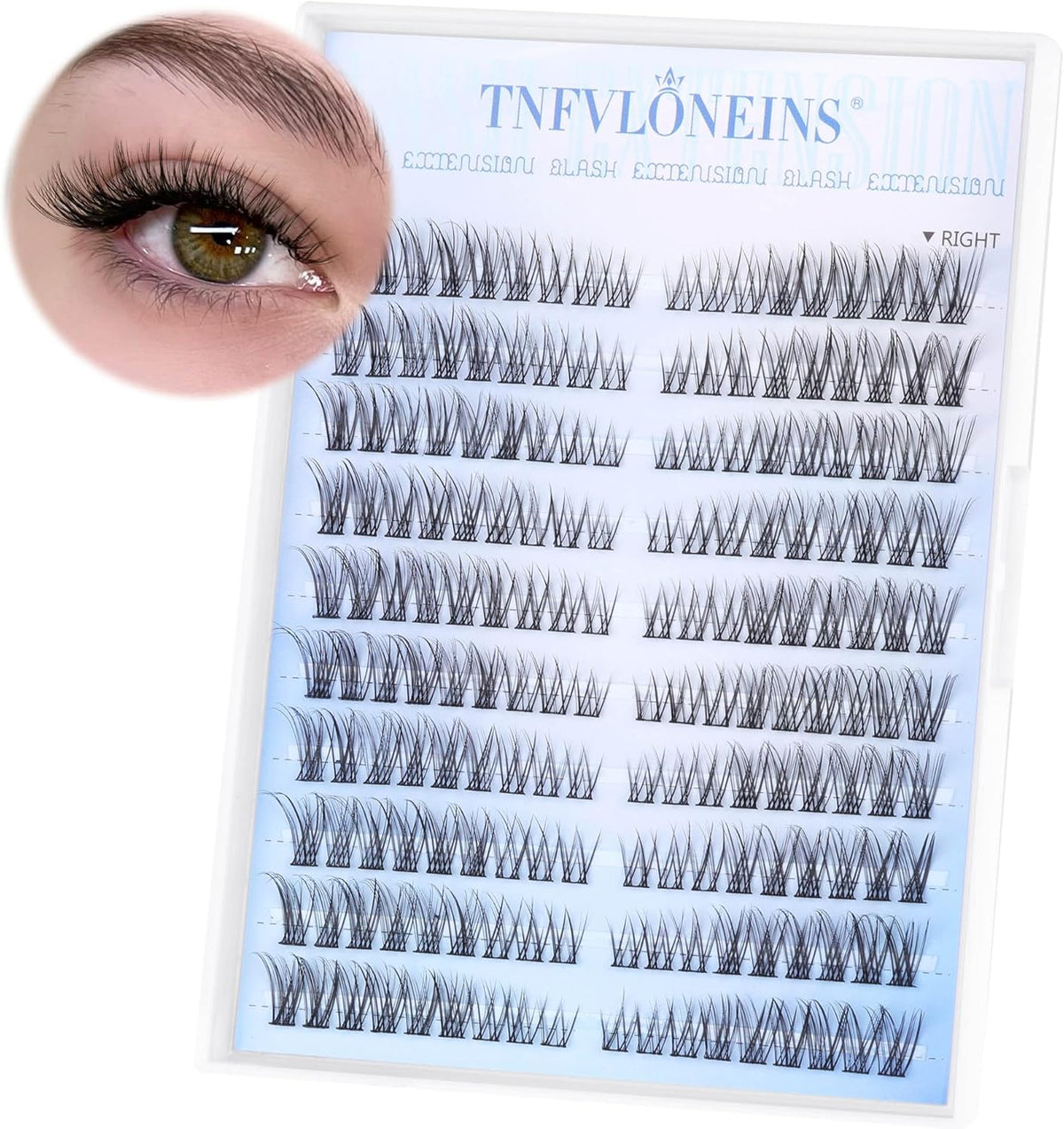 Natural Lash Clusters Wispy Cluster Eyelash Extensions Left&Right Cluster Lashes C Curl Individual Lashes Extension DIY Natural Eye Lash Clusters by TNFVLONEINS - Image 7