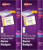 Avery Customizable Name Badges, Cord Hanging Style, 3" x 4", Laser/Inkjet Printable Name Tag Inserts, 50 Total (74520) - Image 11