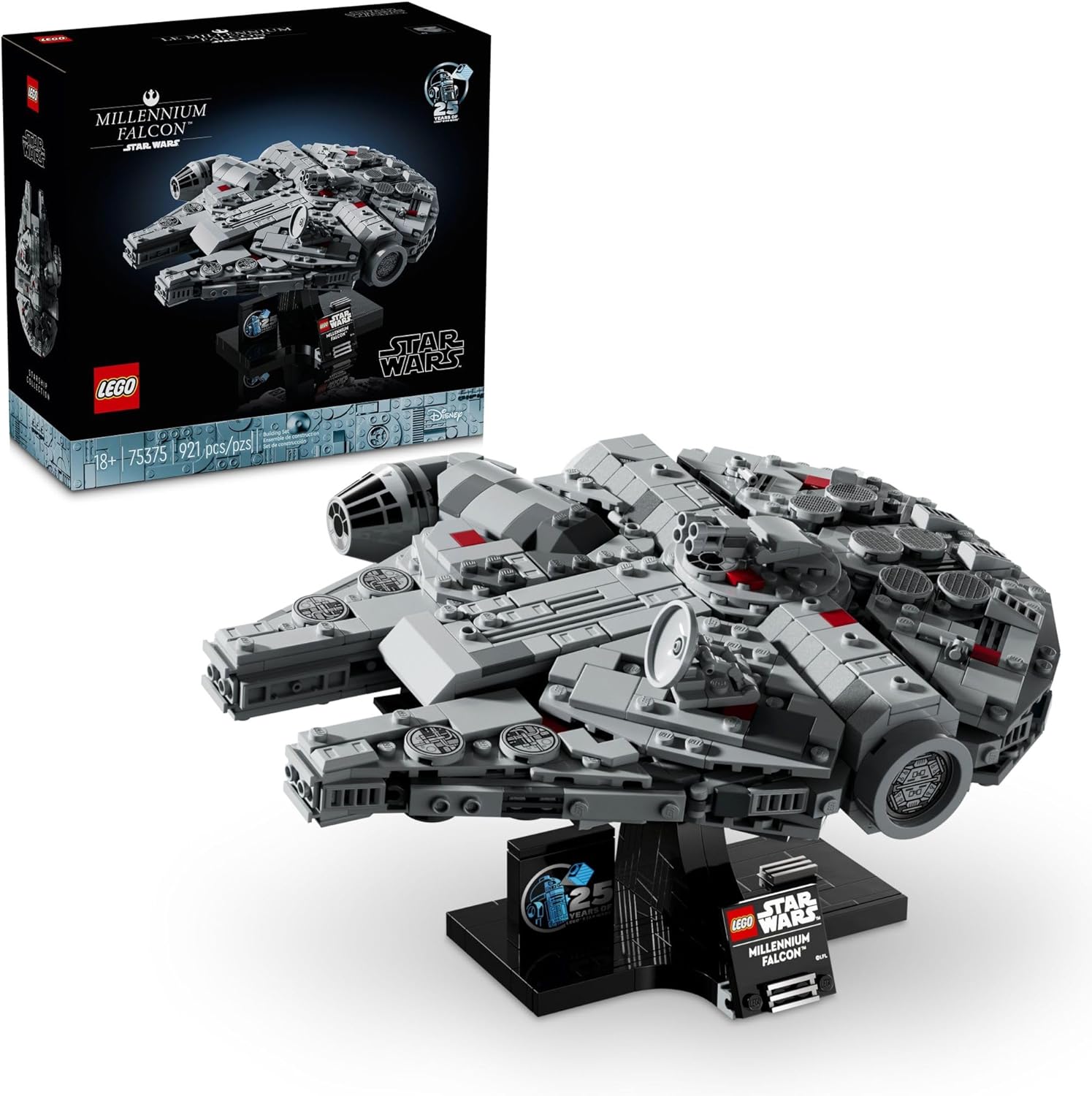 Lego Star Wars Millennium Falcon 75375 front view display model