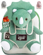 Naturally KIDS Toddler Backpack w. Plush Purple Triceratops Toy, Kids Gift | 2-in-1 Dinosaur Backpack w. Side Pockets & Reflective Logo, Dinosaur Gifts for 2 3 Year Old Girls, Birthday Gifts - Image 12