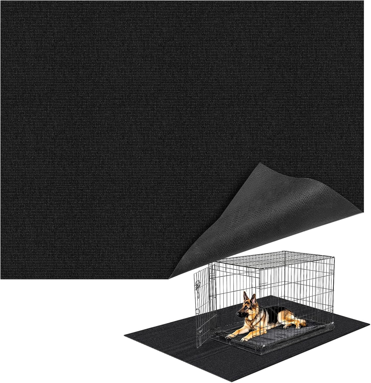 Wibeelee waterproof under dog crate mat front view