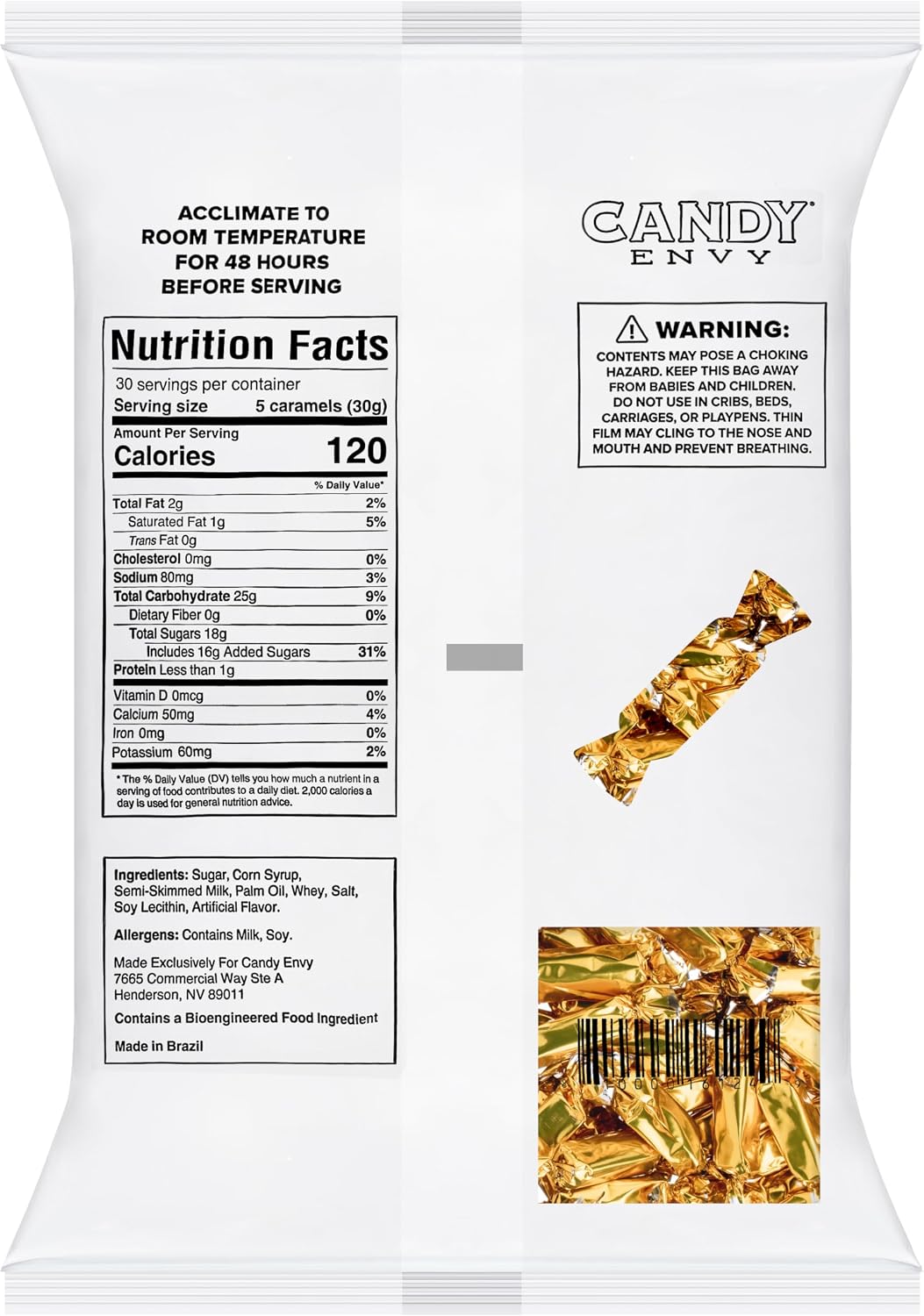Individually wrapped milk caramels bulk two pound bag