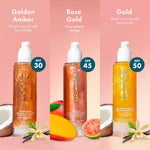 Side angle view of 5 Ounce Kopari Sun Shield Body Glow gel container