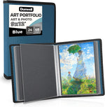 Dunwell art portfolio front view in blue