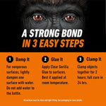 Gorilla liquid adhesive bonding glass and ceramic items