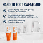 Carpe Sweat Absorbing Hand and Foot Lotion Bundle, Eucalyptus - 6 Pack - Image 3