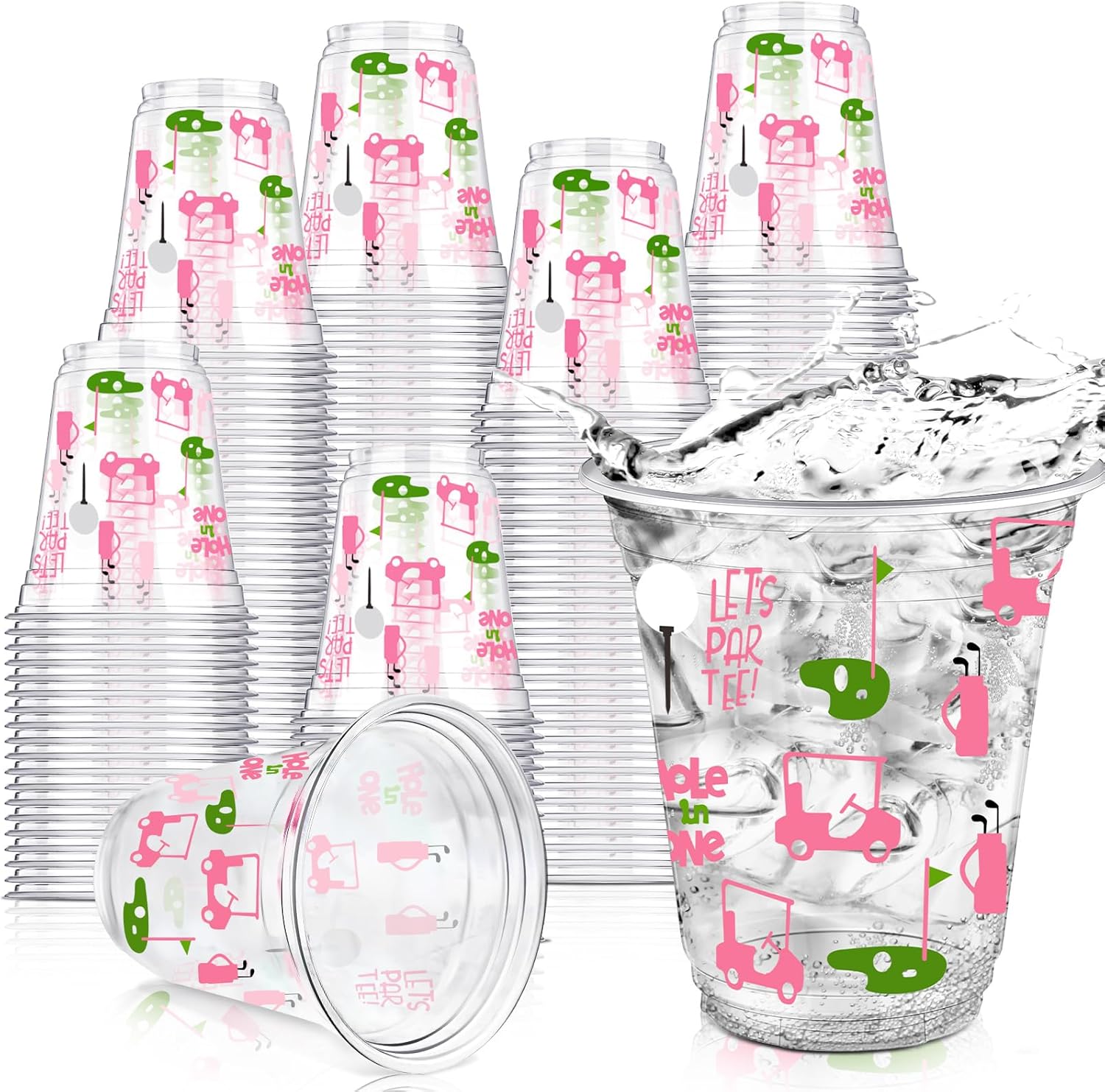 Qinyoung Masters golf themed party cups front view