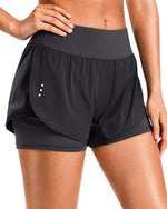 Soothfeel Women's Running Shorts with Zipper Pocket 2 in 1 High Wasited Workout Athletic Gym Yoga Spandex Shorts for Women - Image 14