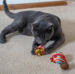 Catstages catnip plush toys in use