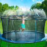 Bobor trampoline water sprinkler system front packaging view showcasing summer water park play setup.