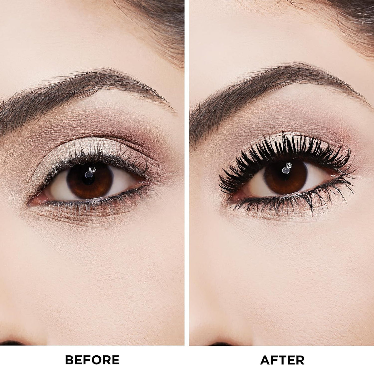 Intense black shade pigmentation swatch of Milani lengthening cosmetic mascara