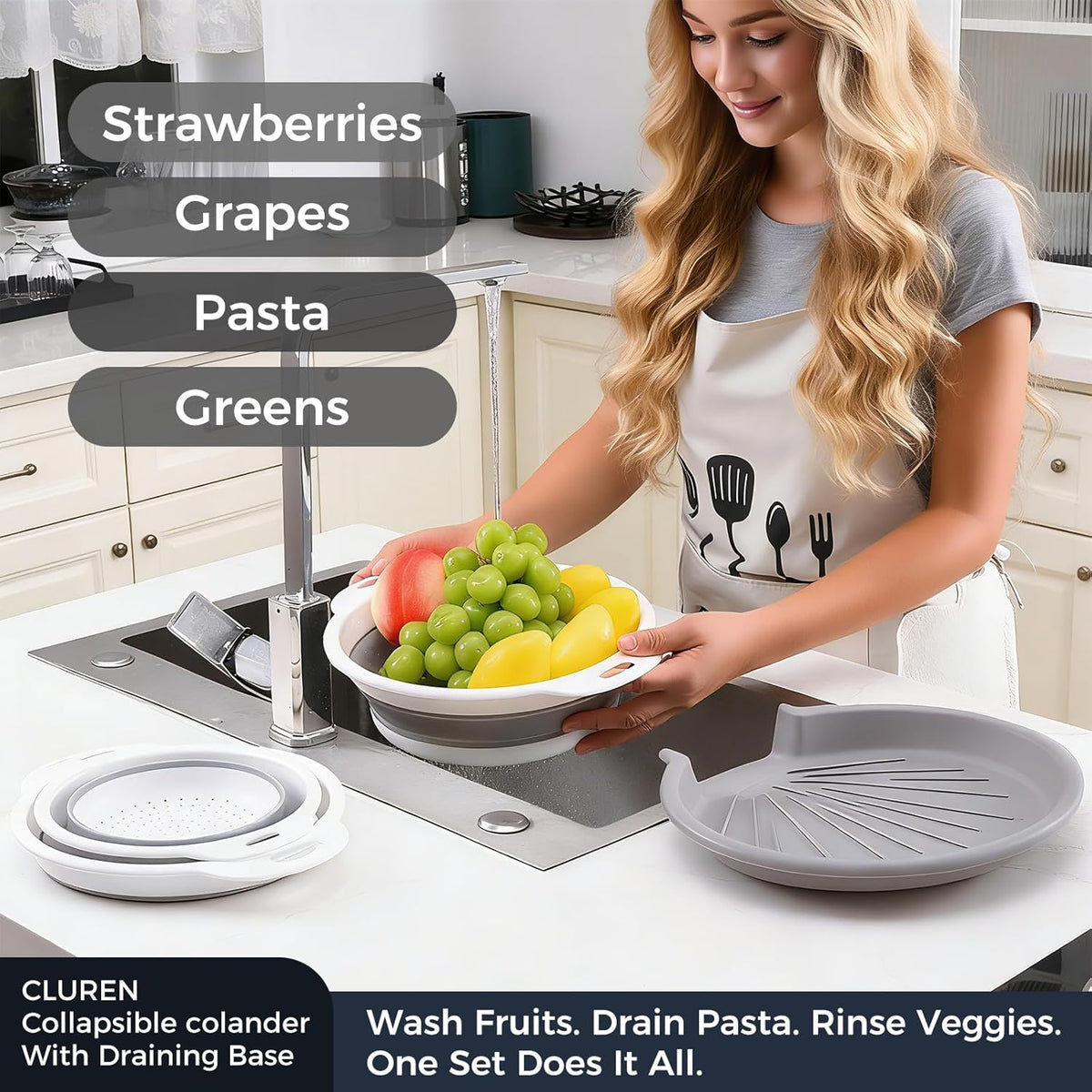 Close-up view of the food-grade BPA-free silicone and plastic construction material.
