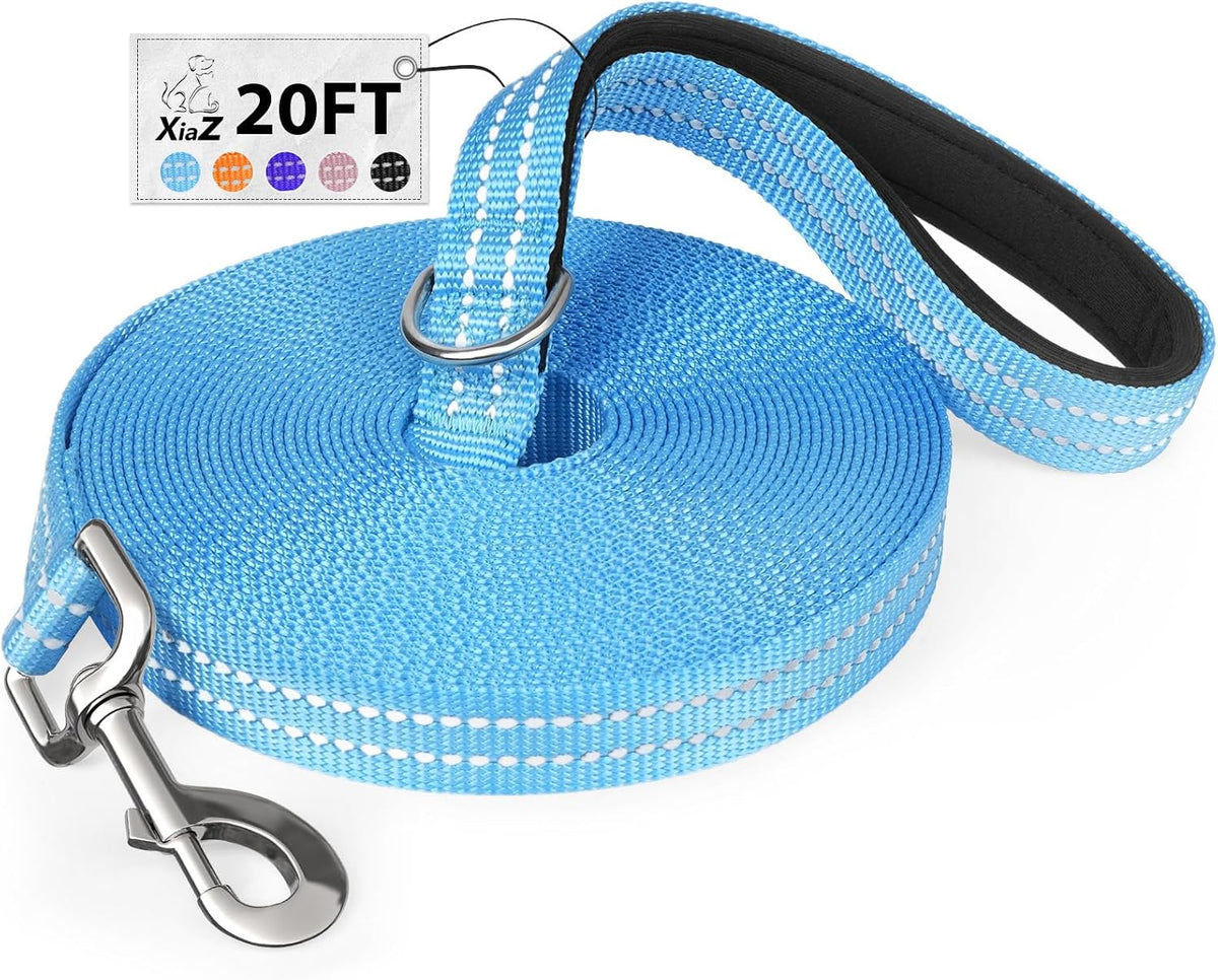 Long Dog Leash XiaZ Training Leashes 10/15/20/30/50/100ft Long Lead for Dogs 10ft Training Leash for Outside Blue 10 Foot Nylon Padded Handle Reflective Hiking Yard - Image 15