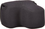 OP/TECH USA Soft Pouch - Compact digital camera case, lightweight accessories pouch, sleek neoprene sleeve for DSLR, perfect for backpacks & travel - durable protection in style | D-Small | Black - Image 12
