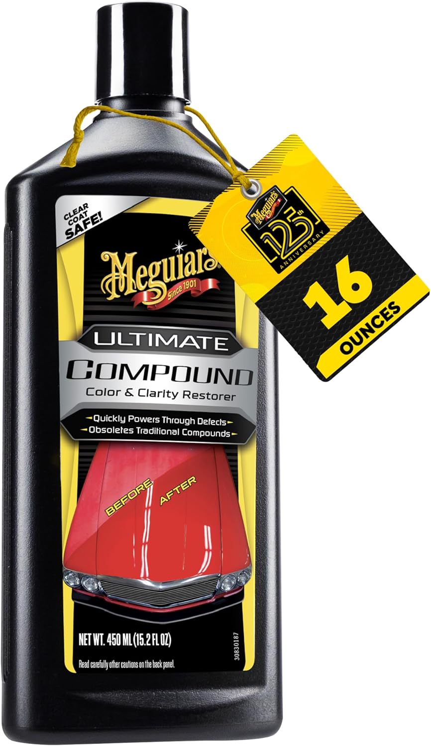 Meguiar's Ultimate Compound front view bottle for car scratch removal