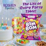 Roshen Bim Bom hard candy sweet fruit filling texture