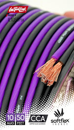 Cross section view of Copper-Clad Aluminum speaker wire