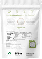 Micro Ingredients 2 lbs allulose sweetener nutrition facts label