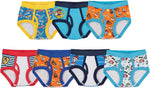 Paw Patrol boys underwear front view featuring Chase and Skye