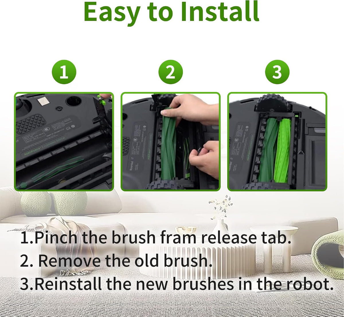Amyehouse vacuum roller brushes packaging and set