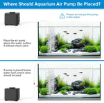 Close up of Hygger quiet aquarium air pump shockproof base