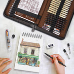 Nicpro art supply kit spiral bound sketchbook pages