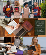 Paibas leather diary showcasing waterproof cover texture