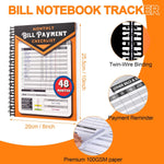 Notewells financial planner open layout showing monthly checklist