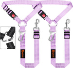 Removable Dog Seat Belt Harness for Car, 3 in 1 Pet Dog Car Seatbelt Leash, Retractable Restraint Secures to Vehicle Headrest & Adjustable Reflective Bungee Dog Seatbelt Tether, Blue and Black - Image 11