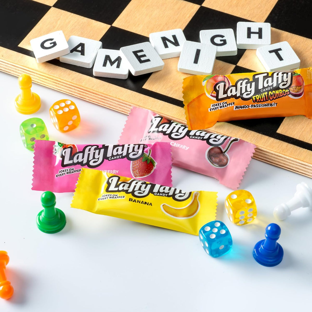 Laffy Taffy assorted mini bars back package details and ingredients