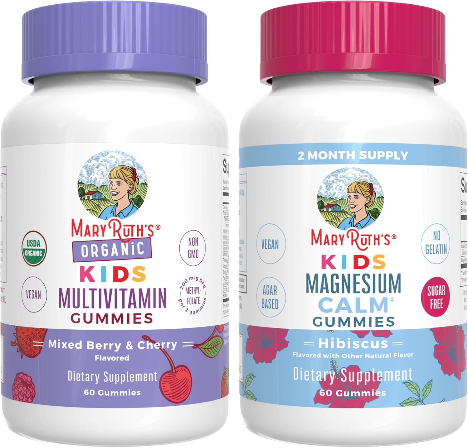 MaryRuth's Kids Multivitamin and Magnesium Calm Gummies bottle front view