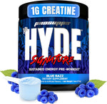 ProSupps Mr. Hyde Signature Pre Workout Blue Razz front view performance supplement