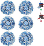 Bonus Life microfiber mop heads replacements front view showcasing the blue cleaning strings.