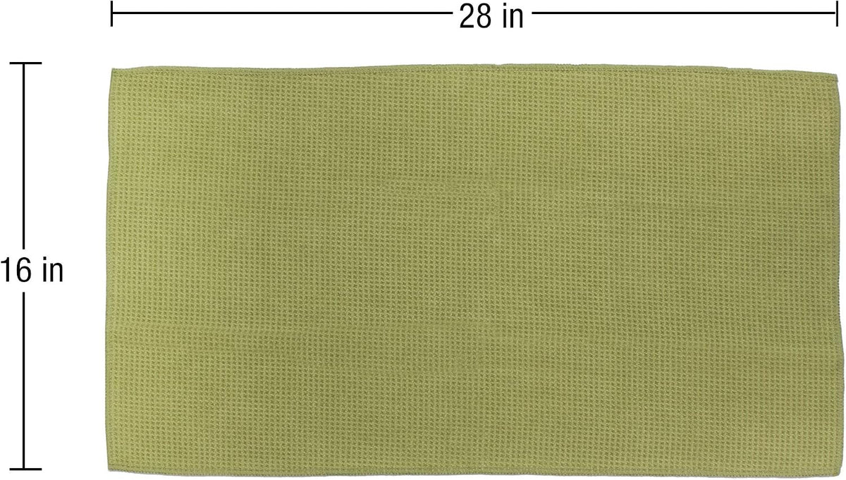 ECP olive microfiber horse towel folded texture detail
