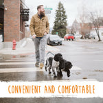Reflective twin dog walking lead for small and large breeds.