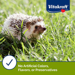 Back label of Vita Prima Wigglers and Berries showing feeding guidelines and instructions